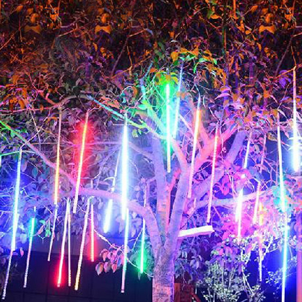 10PCS/Set 30cm Waterproof Solar Meteor Shower Rain Tubes LED Light Christmas Valentine Wedding Decoration Fairy String Lights